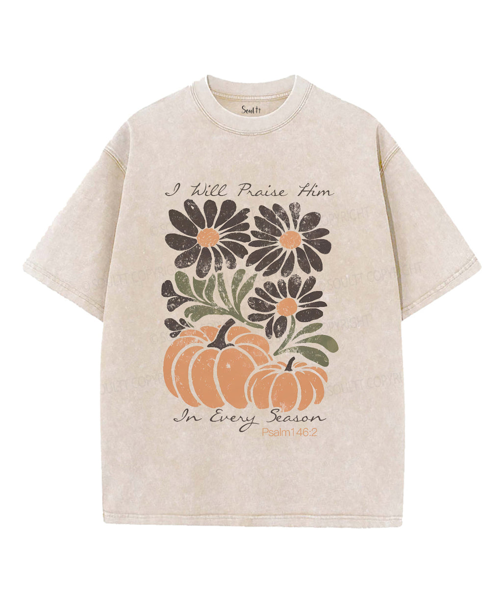 I Will Praise Him Unisex Washed Christian T-shirt Style002 Hoodie, Sweatshirt | CiraTrend.com (Image 1)