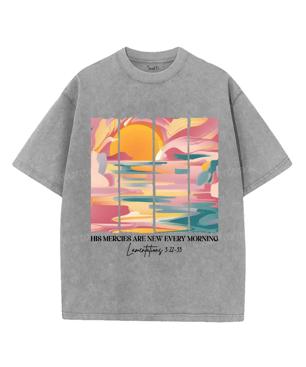 His Mercies Are New Every Morning Unisex Washed Christian T-shirt Style006 Hoodie, Sweatshirt | CiraTrend.com (Image 2)