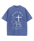 He Left The 99 Washed Christian T-shirt Hoodie, Sweatshirt | CiraTrend.com (Image 1)