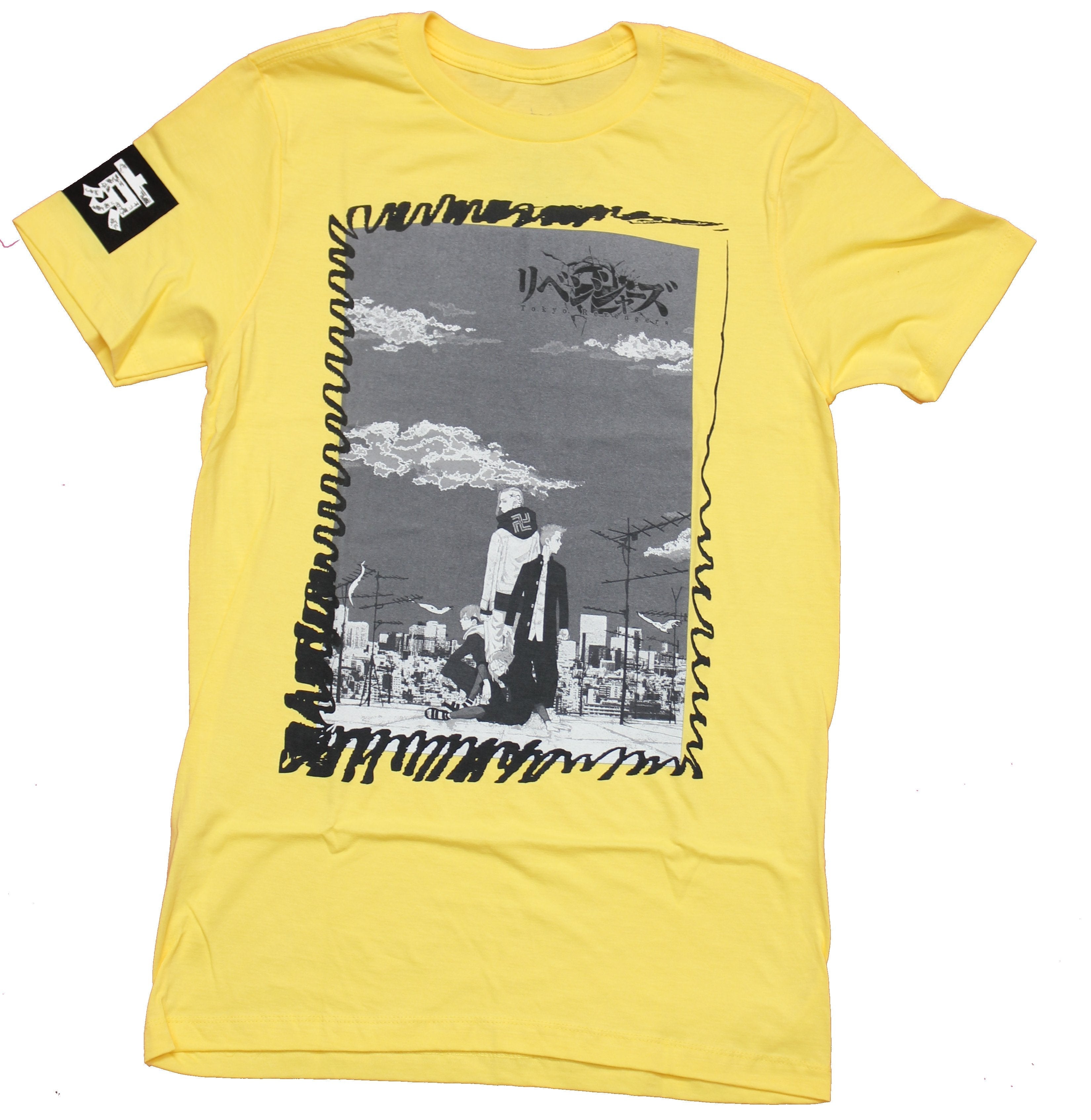 Tokyo Revengers Mens T-Shirt - B & W Group & Cityscape Box Hoodie, Sweatshirt | CiraTrend.com