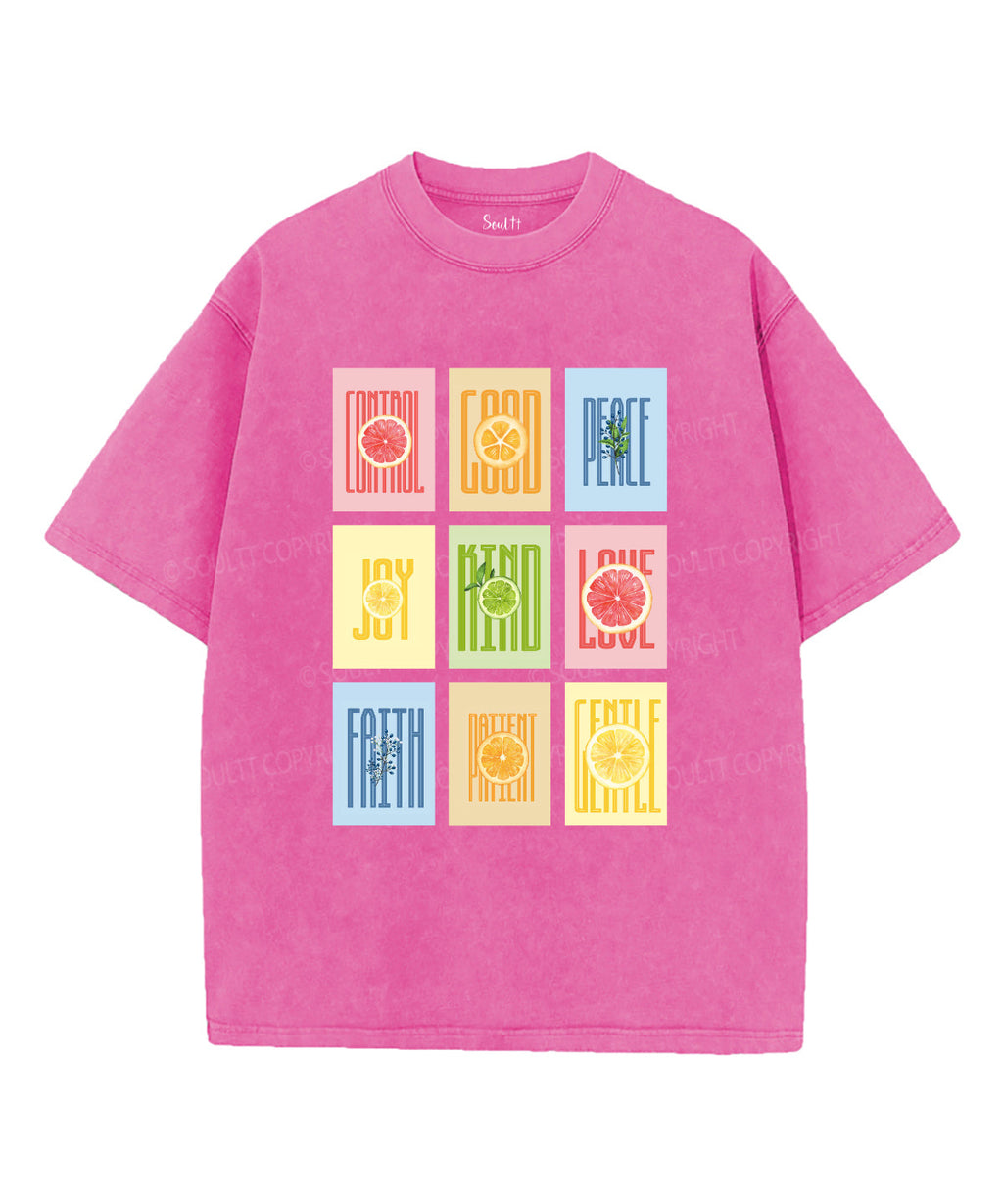 Fruit Of The Spirit Washed Christian T-shirt Style005 Hoodie, Sweatshirt | CiraTrend.com (Image 2)