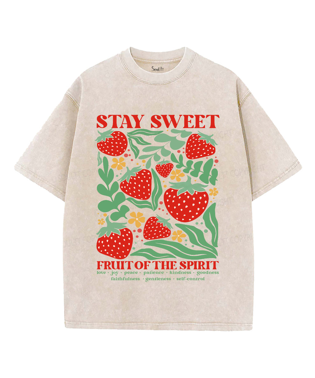 Stay Sweet Unisex Washed Christian T-shirt Hoodie, Sweatshirt | CiraTrend.com (Image 4)