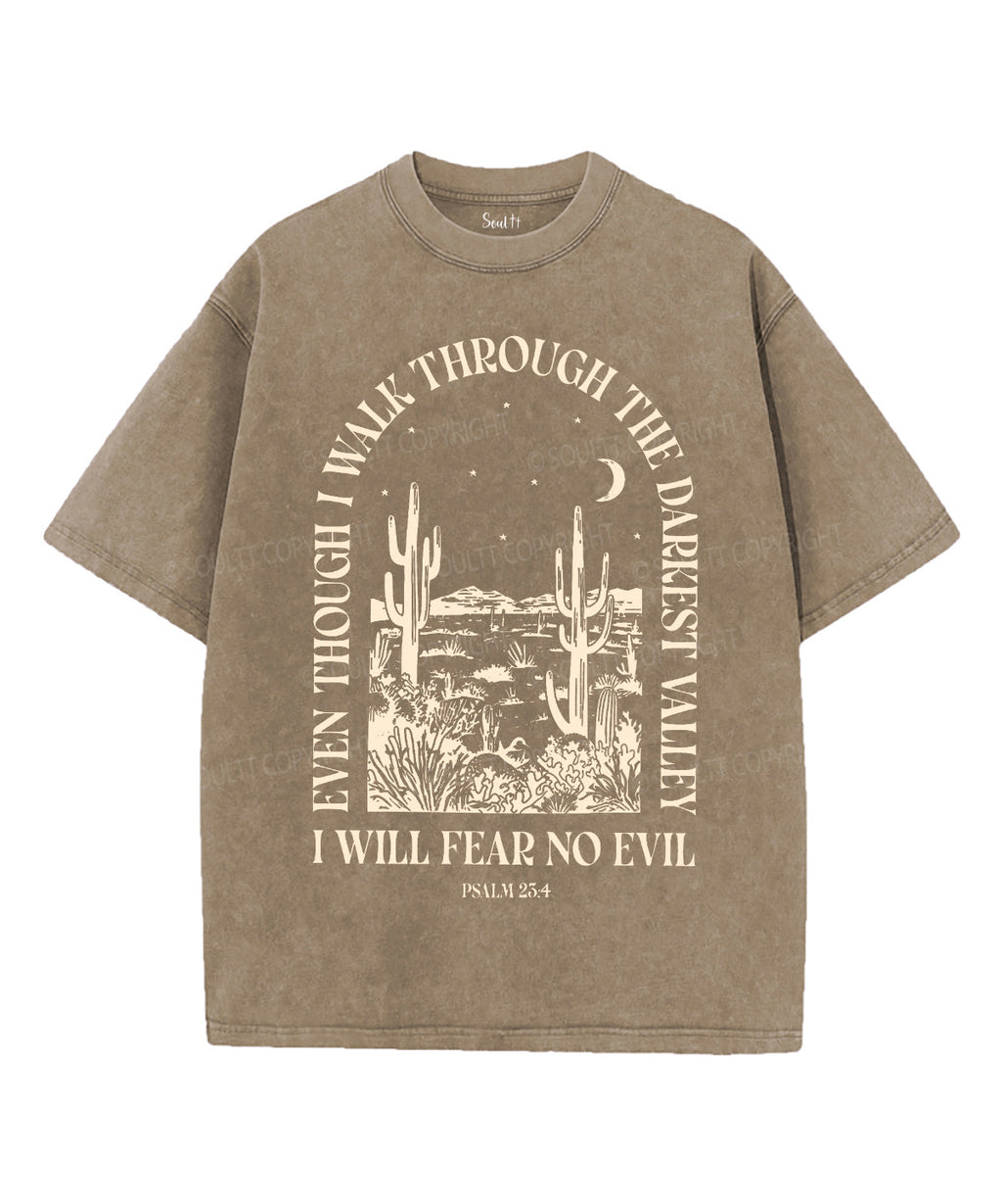 I Will Fear No Evil Washed Christian Style002 T-Shirts, Hoodie, Sweatshirt