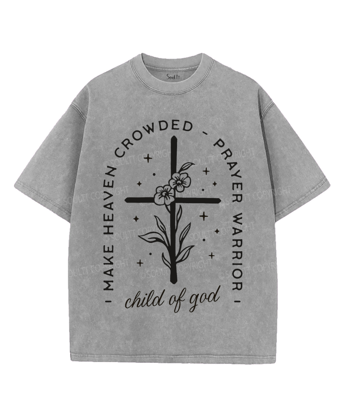 I Make Heaven Crowded Unisex Washed Christian T-shirt Hoodie, Sweatshirt | CiraTrend.com (Image 3)