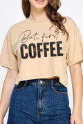 But First Coffee Mineral Graphic Long Crop Top