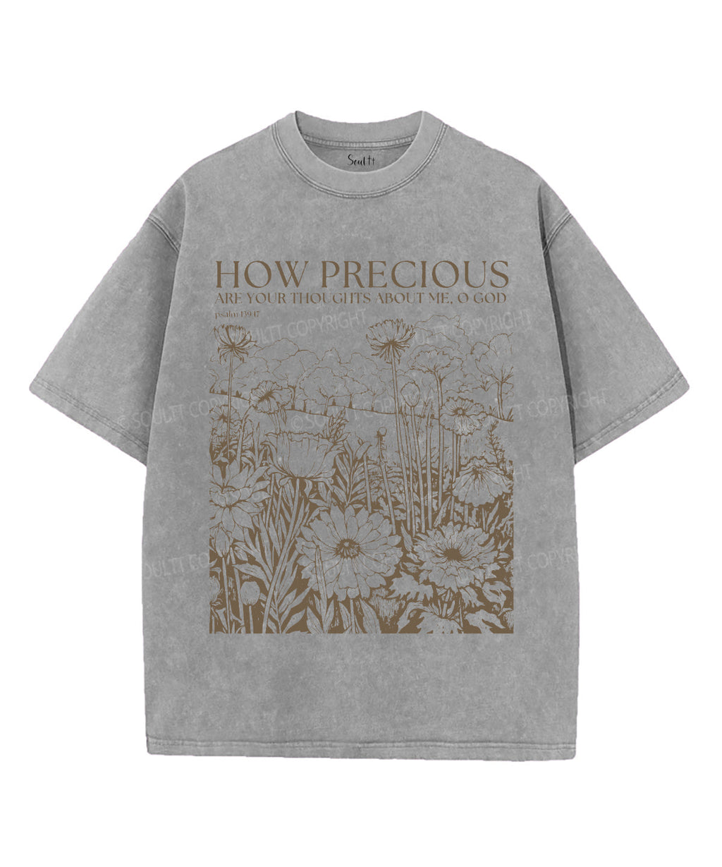 How Precious Are Your Thoughts About Me Washed Christian Style001 T-Shirts, Hoodie, Sweatshirt