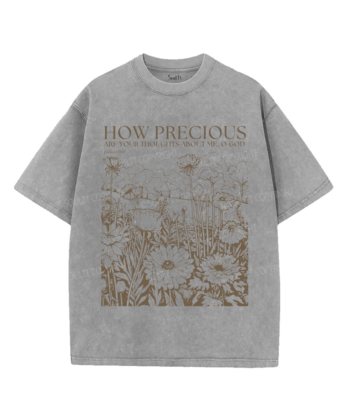 How Precious Are Your Thoughts About Me Washed Christian Style001 T-Shirts, Hoodie, Sweatshirt