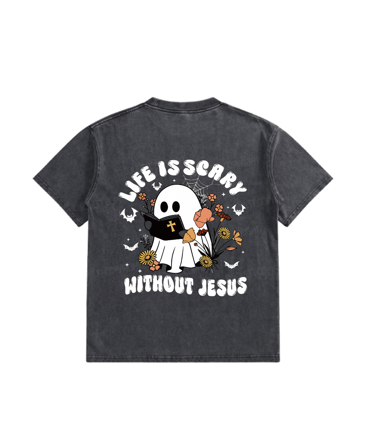 Kids Life Is Scary Double Sided Washed Christian T-shirt Hoodie, Sweatshirt | CiraTrend.com (Image 3)