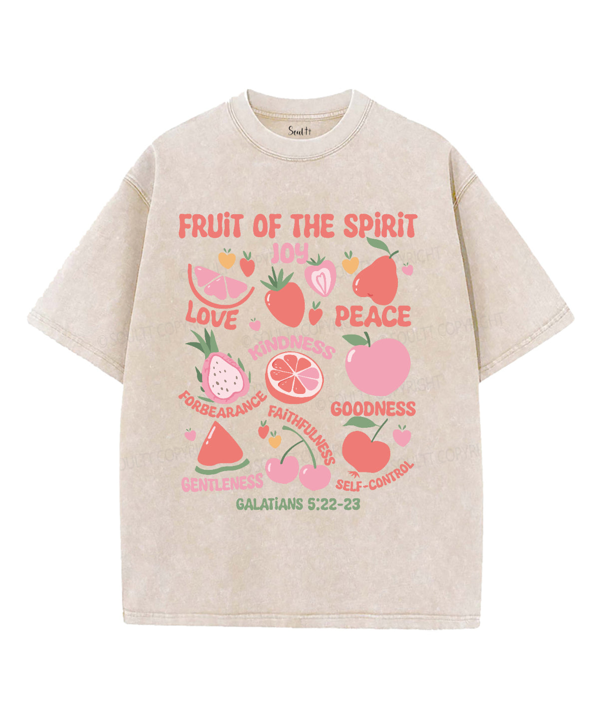 Fruit Of The Spirit Washed Christian T-shirt Style003 Hoodie, Sweatshirt | CiraTrend.com (Image 2)