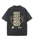 Holy Holy Unisex Washed Christian T-shirt Hoodie, Sweatshirt | CiraTrend.com (Image 1)