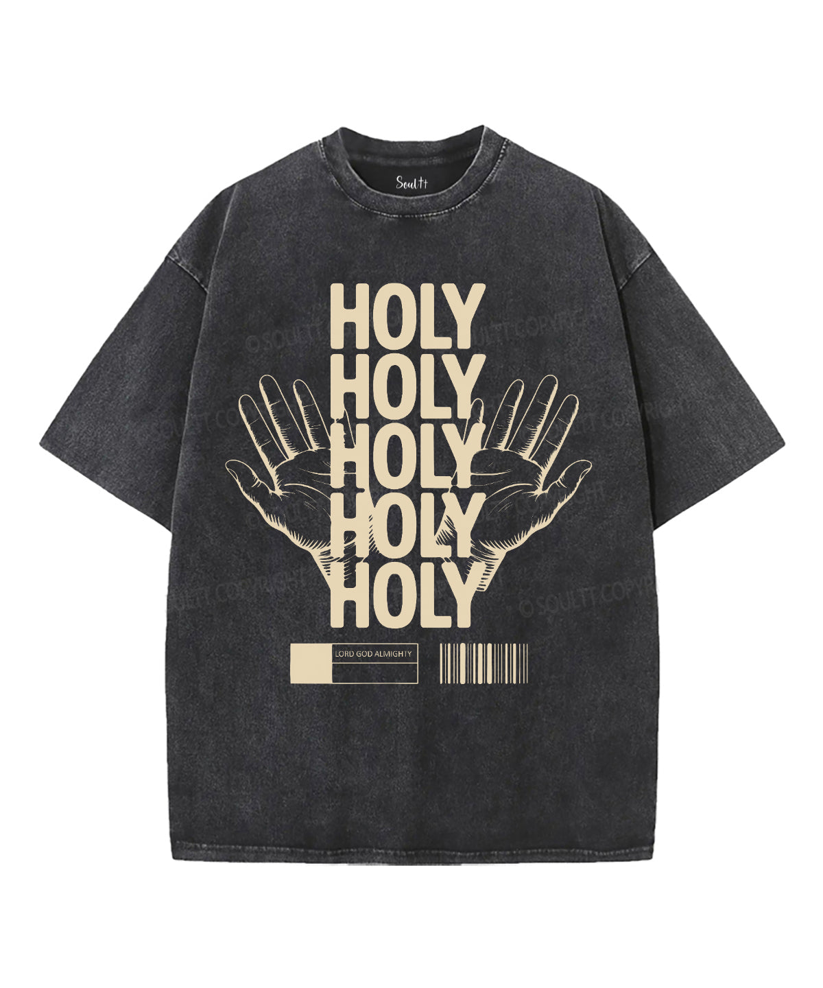 Holy Holy Unisex Washed Christian T-shirt Hoodie, Sweatshirt | CiraTrend.com (Image 1)