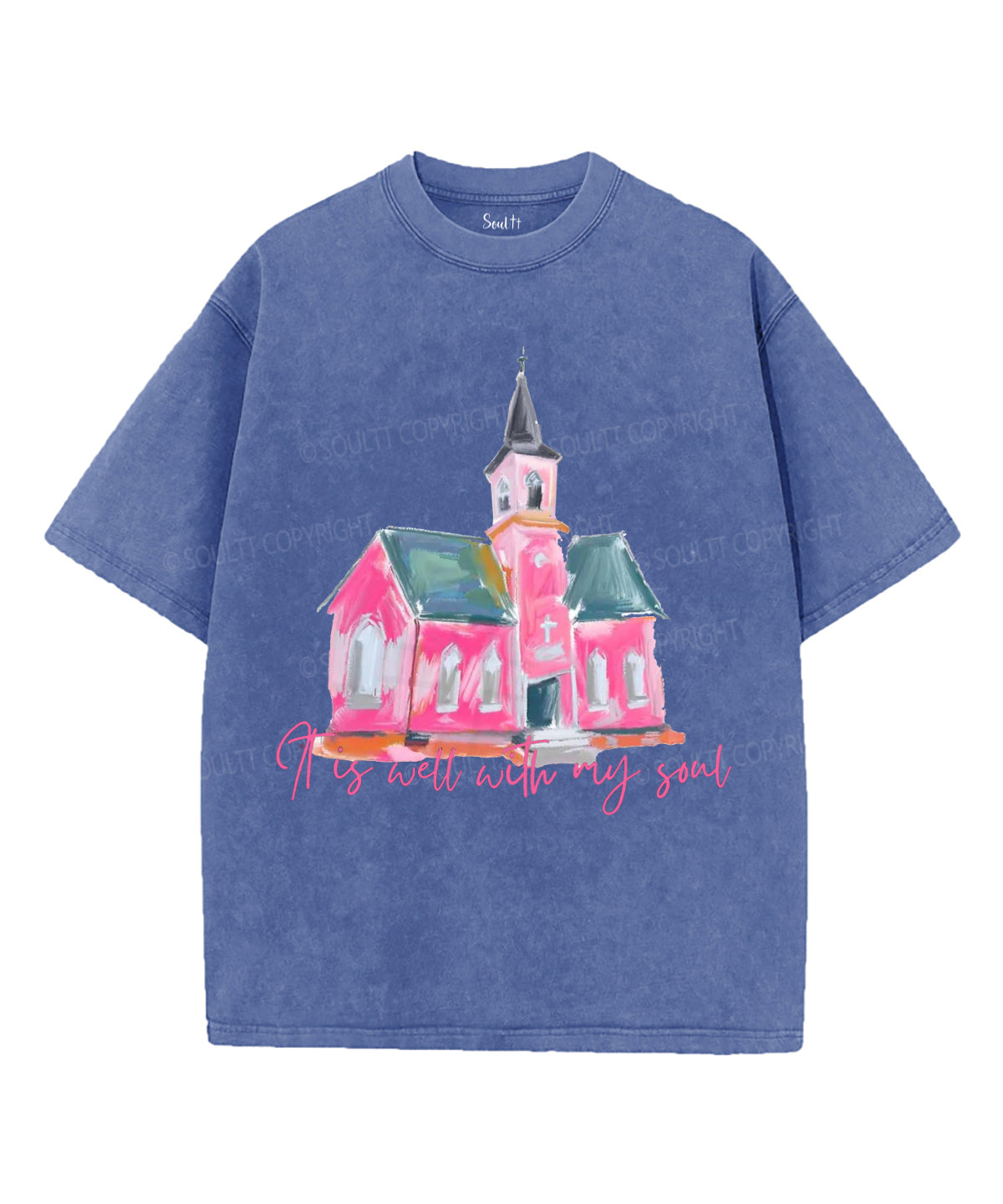 It Is Well With My Soul Unisex Washed Christian T-shirt Style009 Hoodie, Sweatshirt | CiraTrend.com (Image 4)