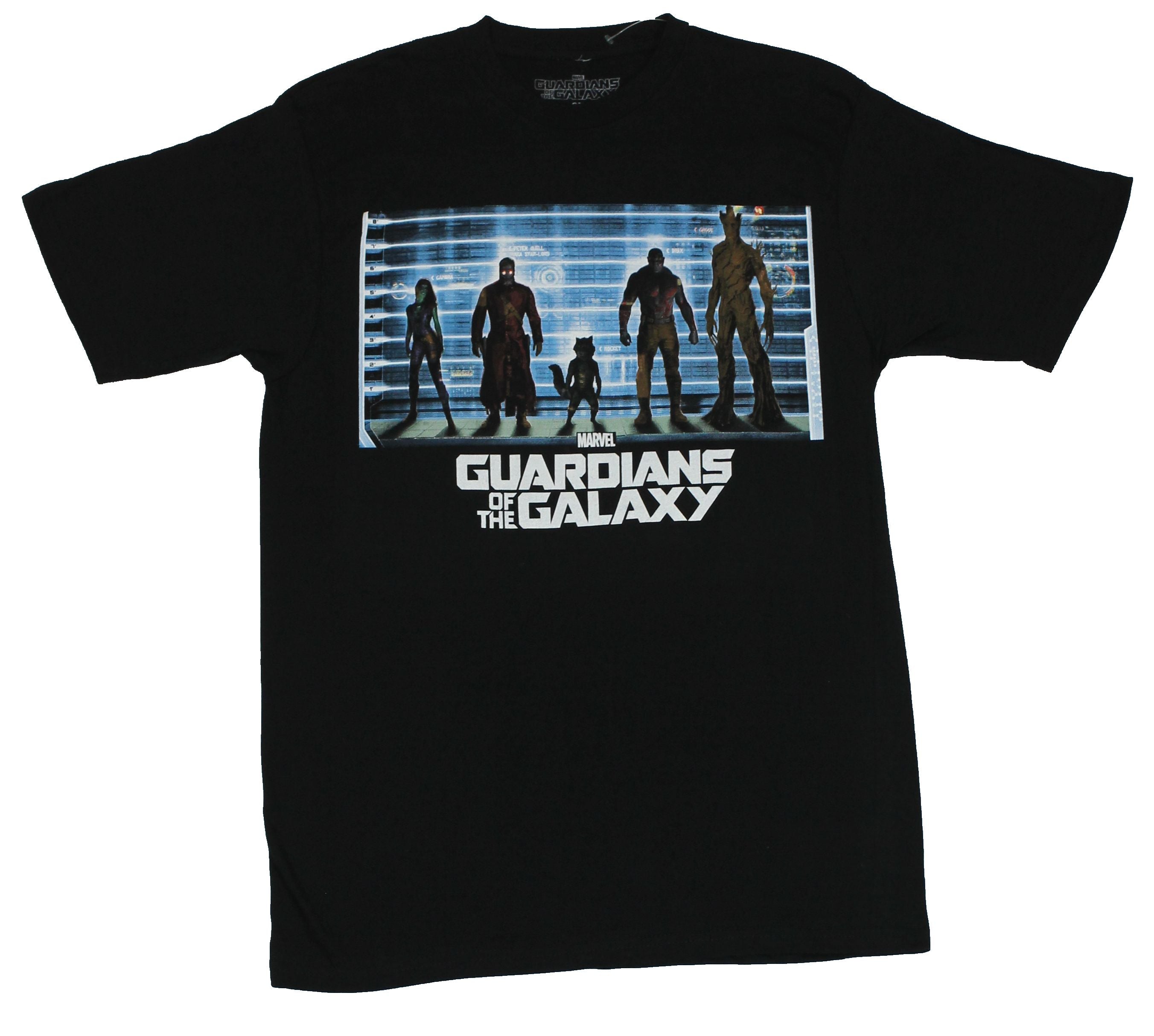 Guardians of The Galaxy Mens T-Shirt - Police Lineup Blue Boxed Background Image Hoodie, Sweatshirt | CiraTrend.com