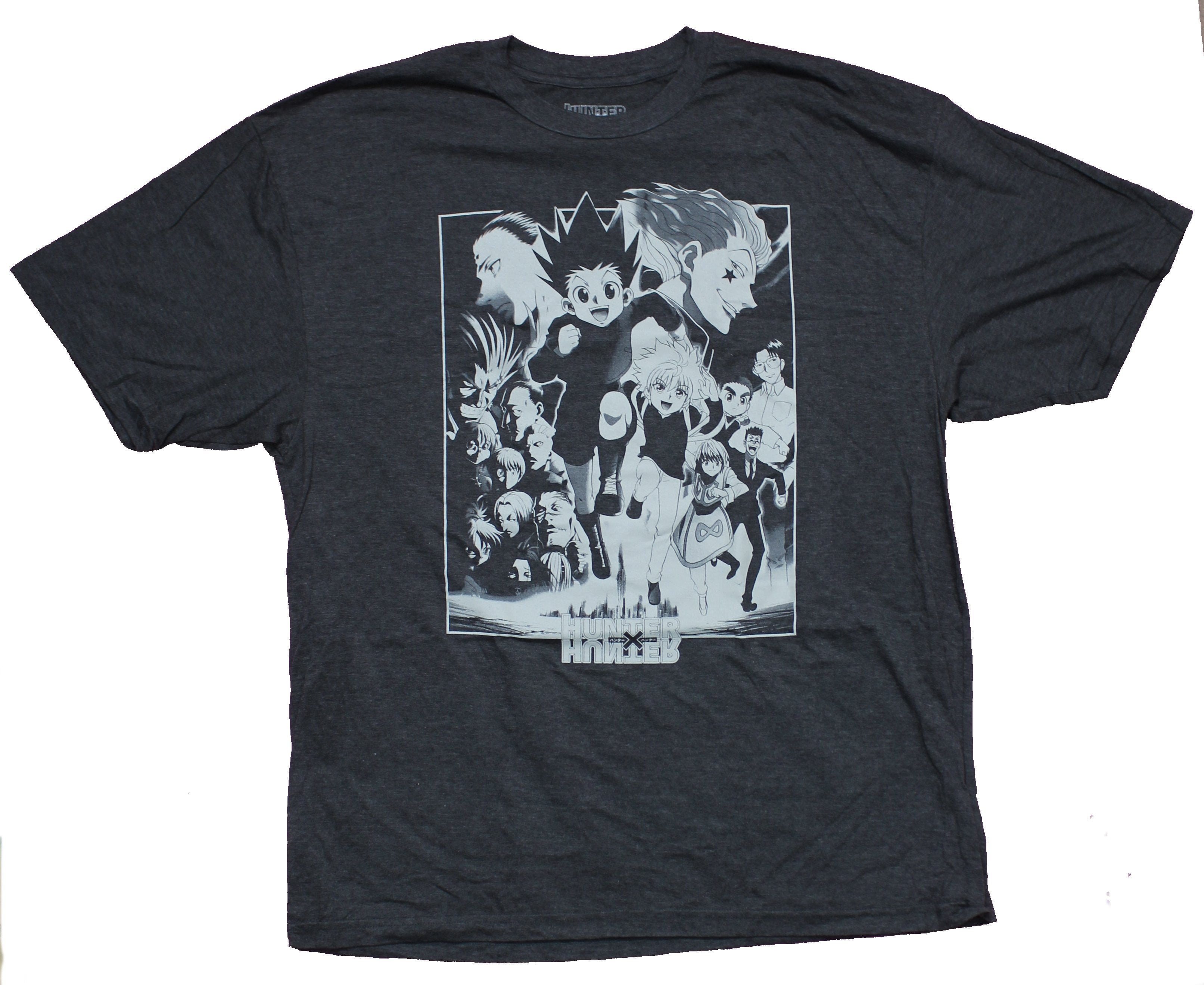 Hunter X Hunter Mens T-Shirt - Key Art Grayscale Image Hoodie, Sweatshirt | CiraTrend.com