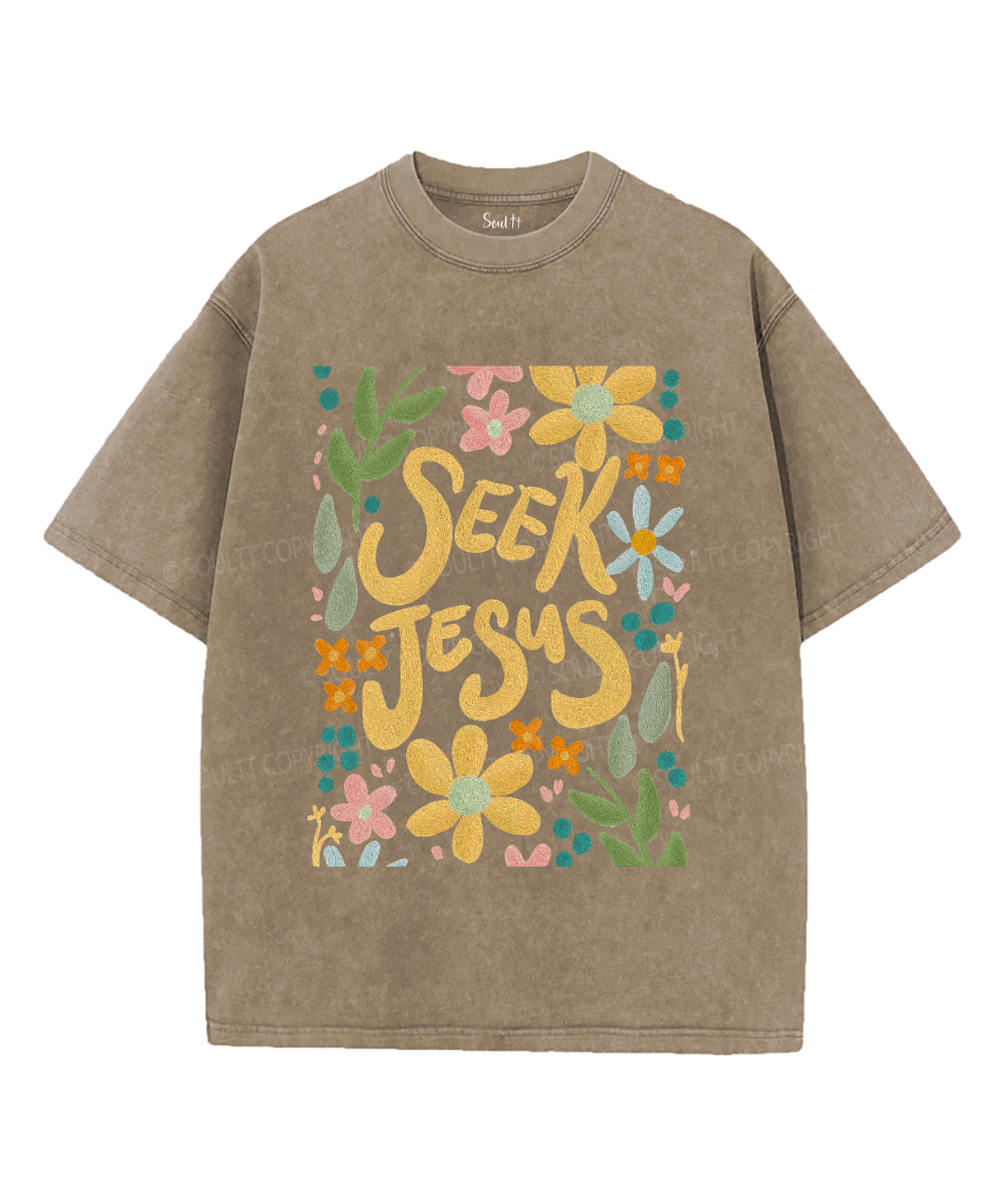 Seek Jesus Unisex Washed Christian T-shirt Hoodie, Sweatshirt | CiraTrend.com (Image 5)