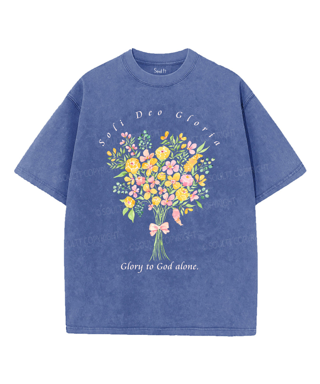 SOLI DEO GLORIA Unisex Washed Christian T-shirt Hoodie, Sweatshirt | CiraTrend.com (Image 4)