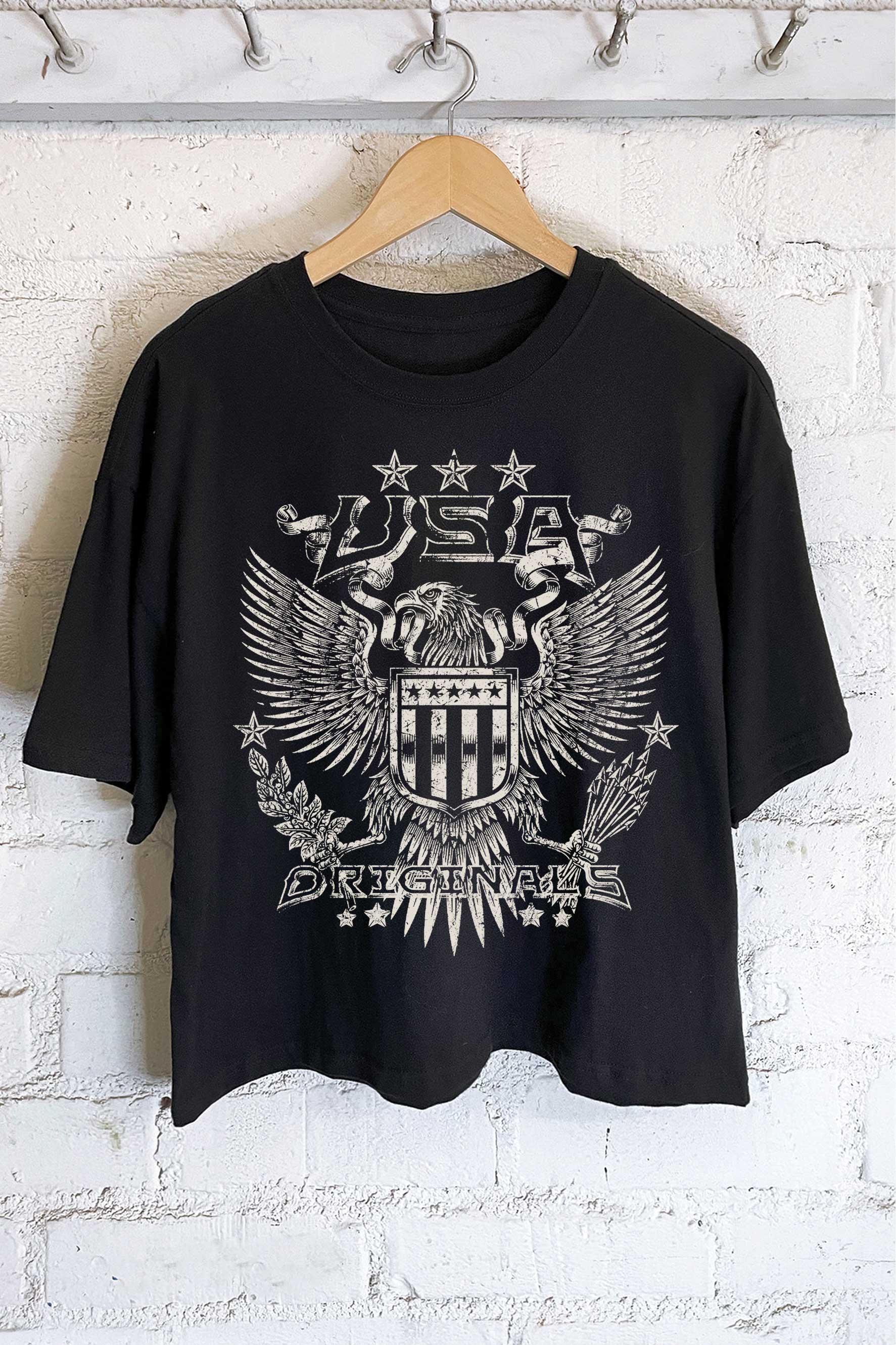 USA Originals Graphic Long Crop Top