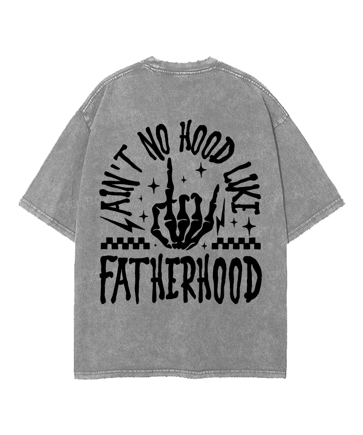 Ain't No Hood Like Fatherhood Unisex Washed Christian T-shirt Hoodie, Sweatshirt | CiraTrend.com (Image 5)
