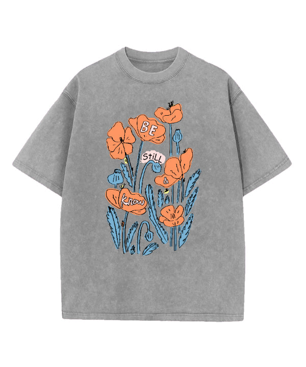 Be Still And Know Washed Christian T-shirt Hoodie, Sweatshirt | CiraTrend.com (Image 3)