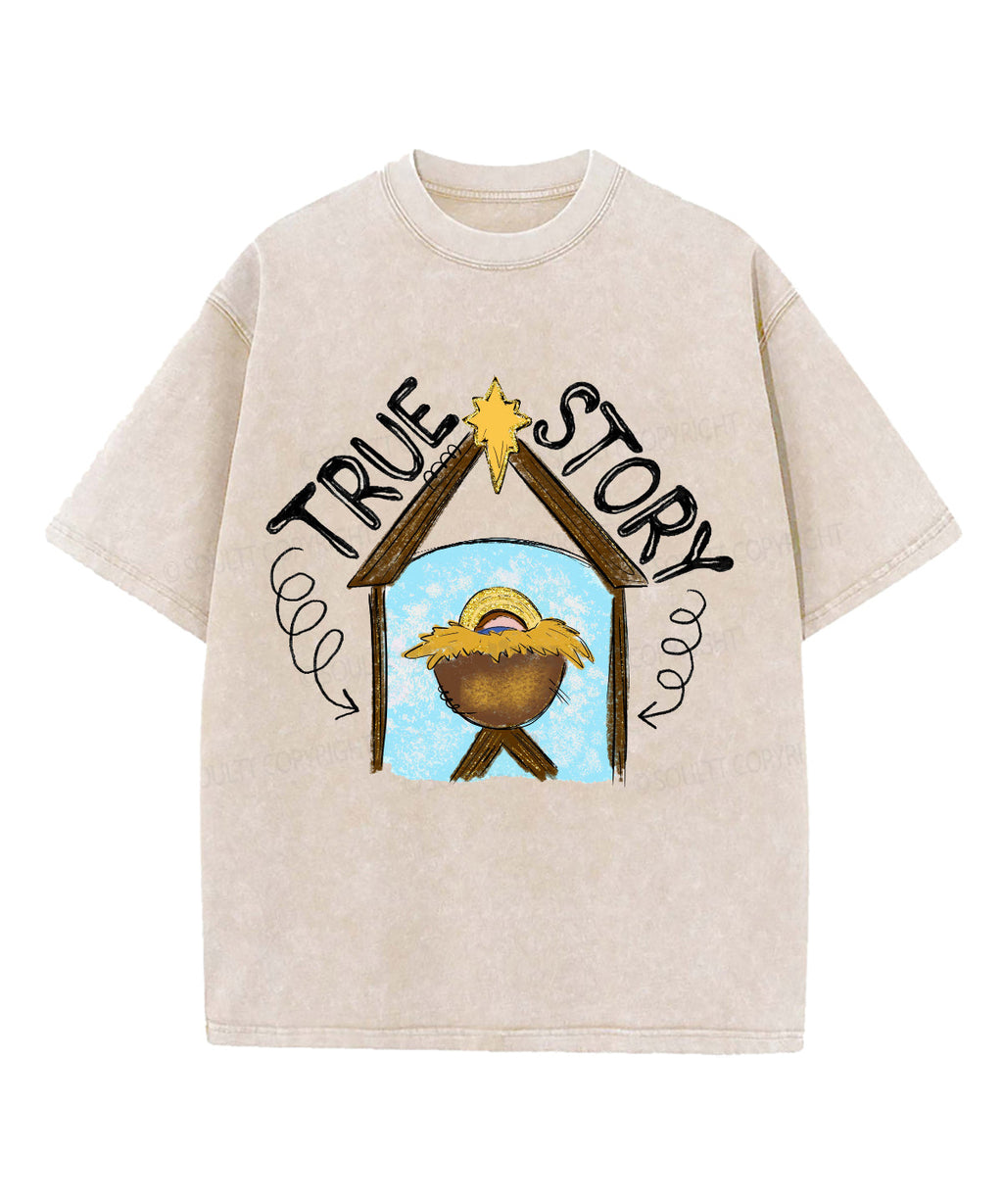 Ture Story Washed Christian T-shirt Hoodie, Sweatshirt | CiraTrend.com (Image 1)