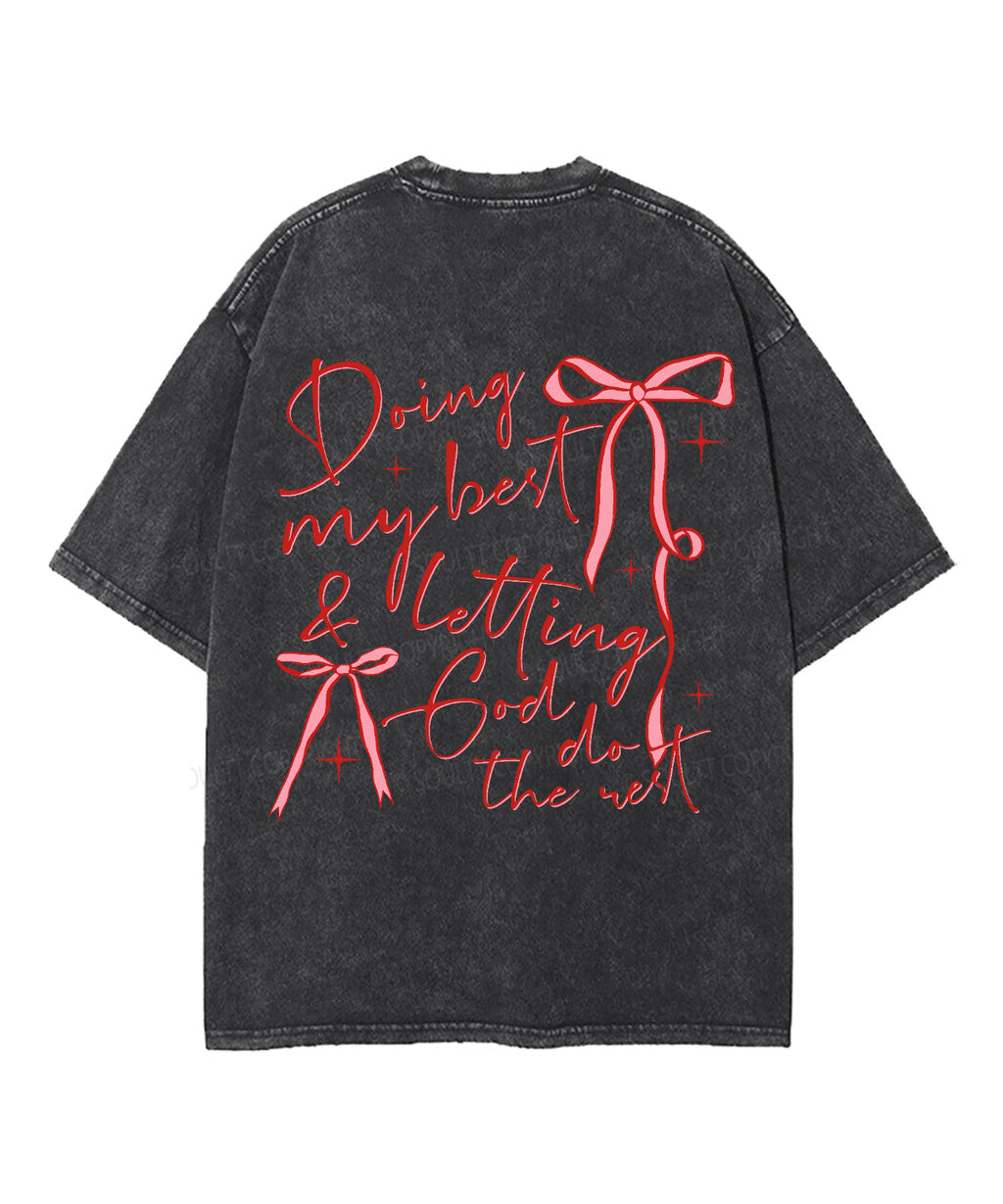 Doing My Best Double Sided Washed Christian T-Shirts, Hoodie, Sweatshirt