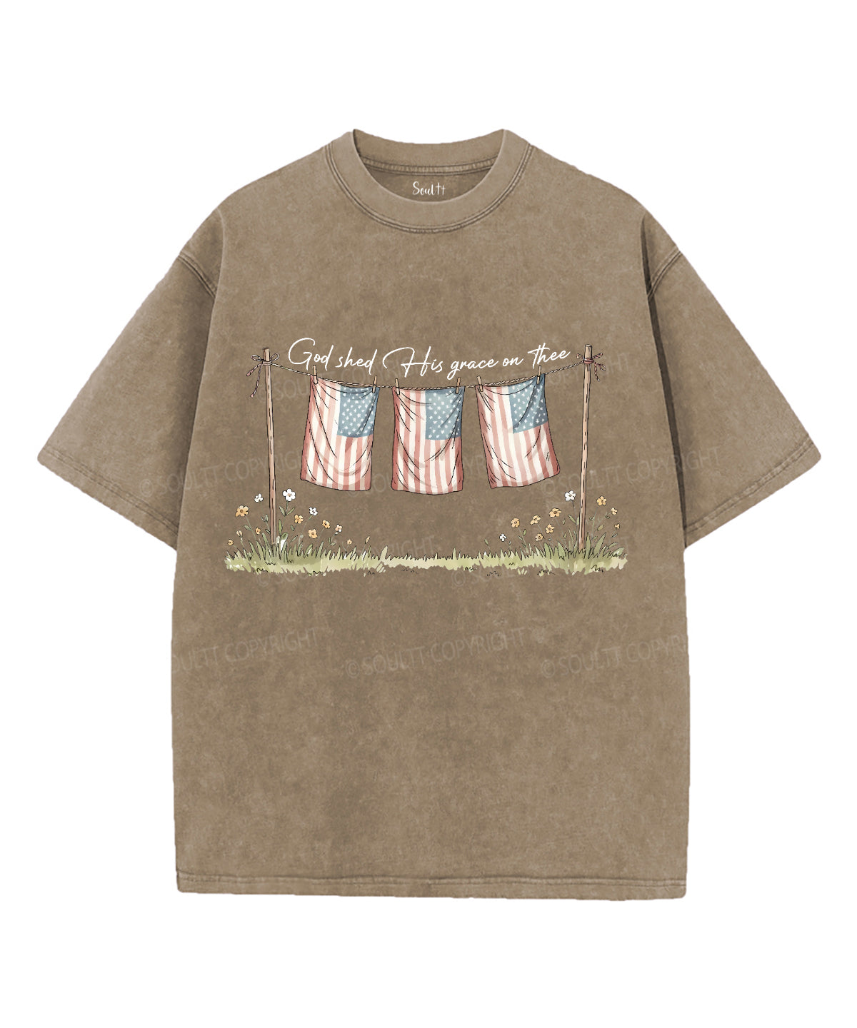 God Shed His Grace On Thee Unisex Washed Christian T-shirt Hoodie, Sweatshirt | CiraTrend.com (Image 5)
