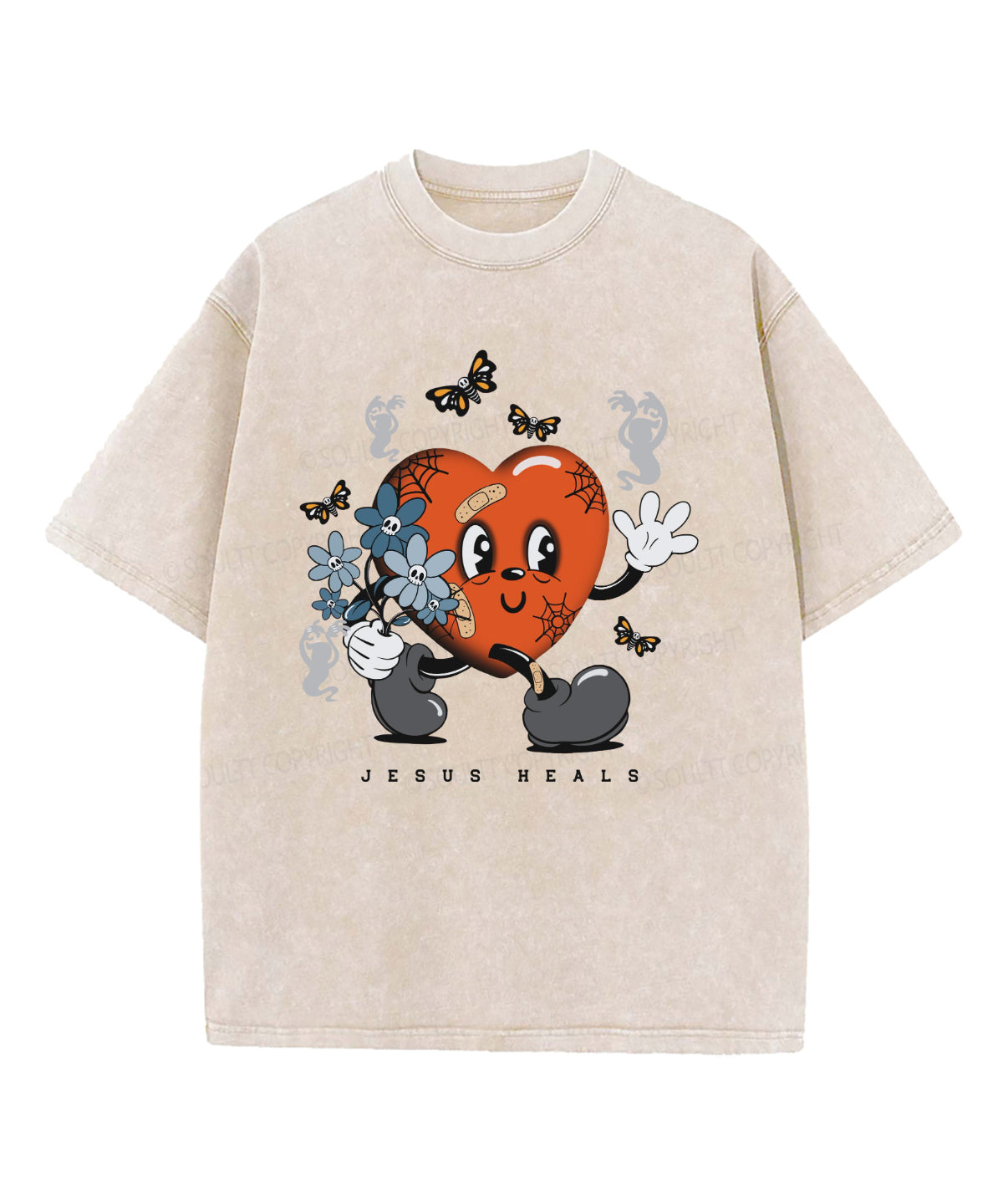 Jesus Heals Washed Christian T-shirt Style005 Hoodie, Sweatshirt | CiraTrend.com (Image 3)