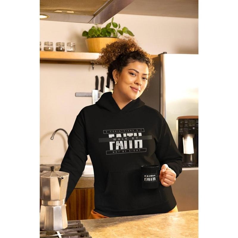 2 CORINTHIANS Chapter 5 Verse 7 "Walk by Faith Not By Sight" Comfortable Unisex  T-shirt, sweater and Hoodie Sweatshirt