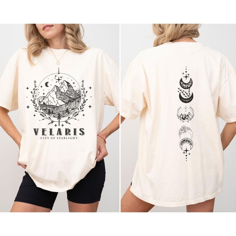 2 Slide Design, Velaris ACOTAR T-Shirt , Velaris City Of Starlight, SJM Merch Shirt, The Night Court Shirt, Court of...