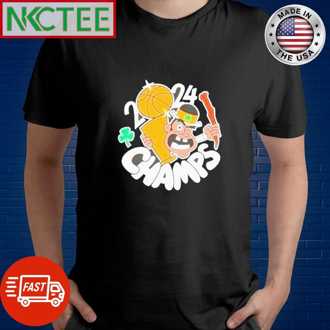 2 cup 24 champs Boston Celtics logo paint shirt