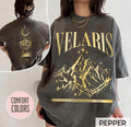 2 slides, SJM Velaris T-shirt, Gold print, Original Design, Velaris shirt,City of Starlight, The Night Court,sjm merch,...