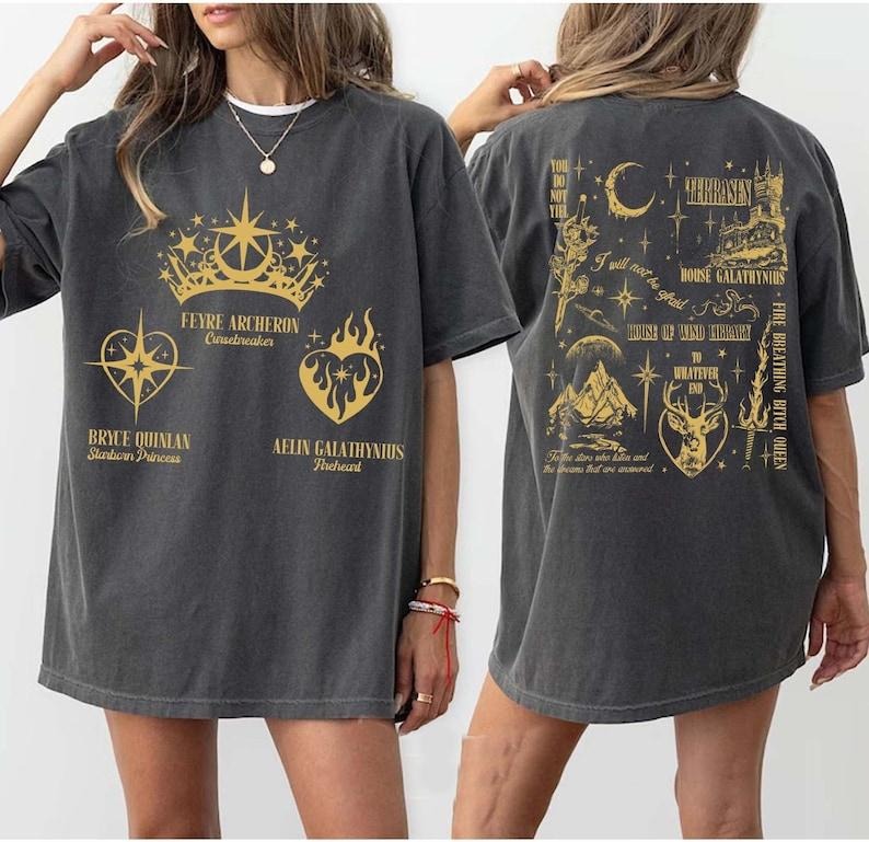 2 slides, Throne Of Glass Terrasen Shirt, Terrasen Tshirt, Throne Of Glass tshirt, Aelin Galathynius Shirt, Bryce Quinlan...