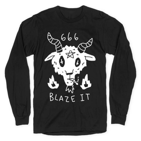 666 Blaze It Satan Longsleeve Tee