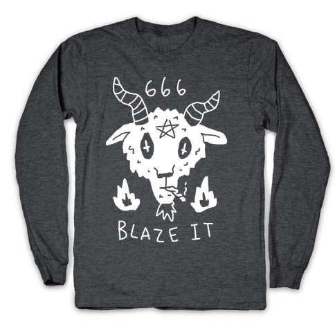 666 Blaze It Satan Longsleeve Tee