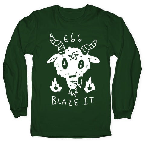 666 Blaze It Satan Longsleeve Tee