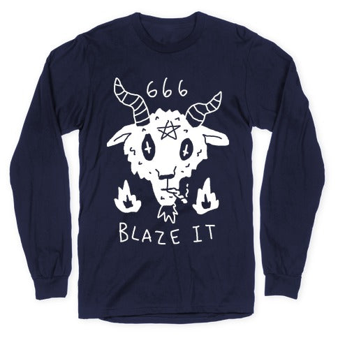 666 Blaze It Satan Longsleeve Tee