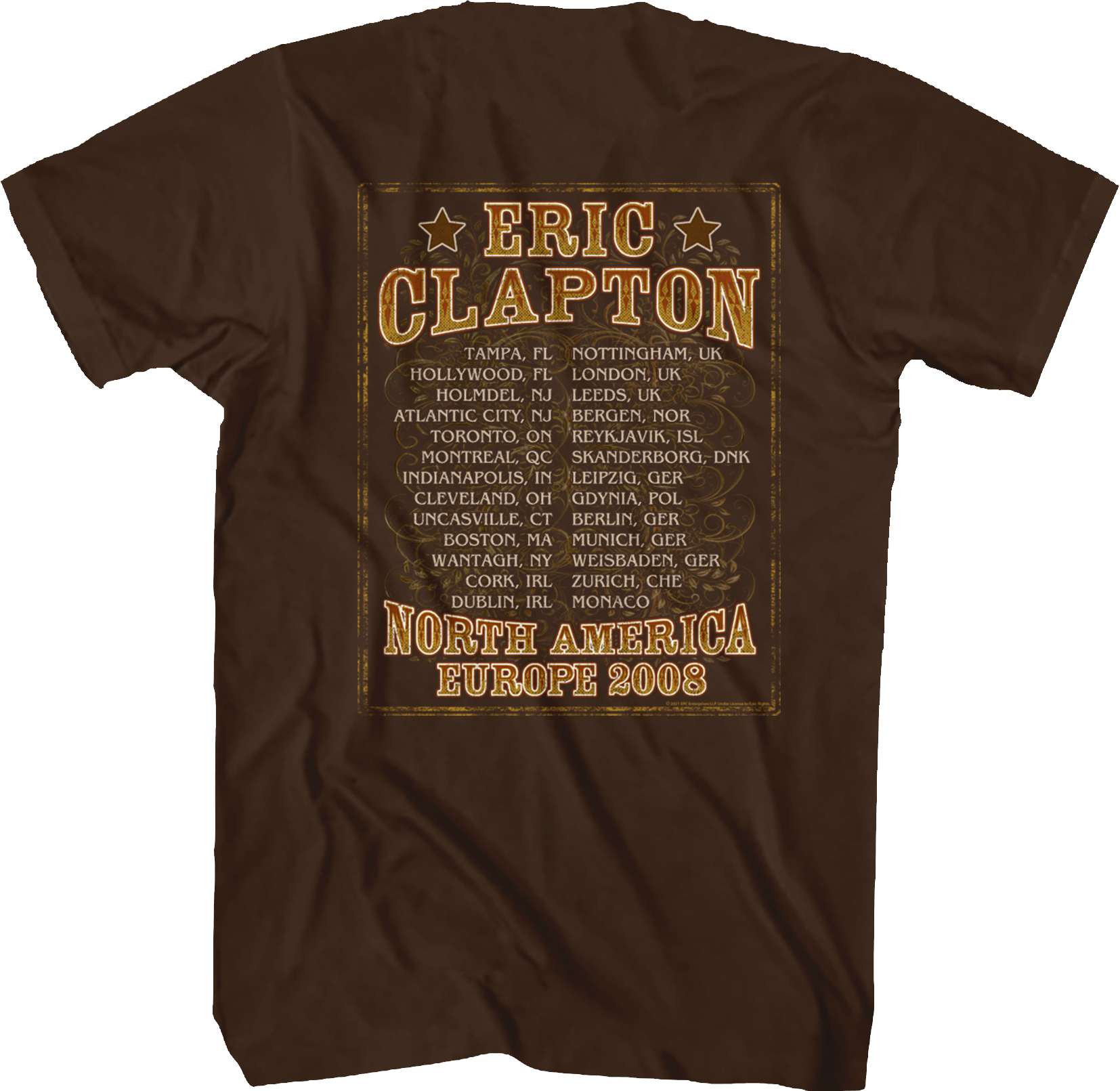 2008 Tour Eric Clapton T-Shirts, Hoodie, Sweatshirt