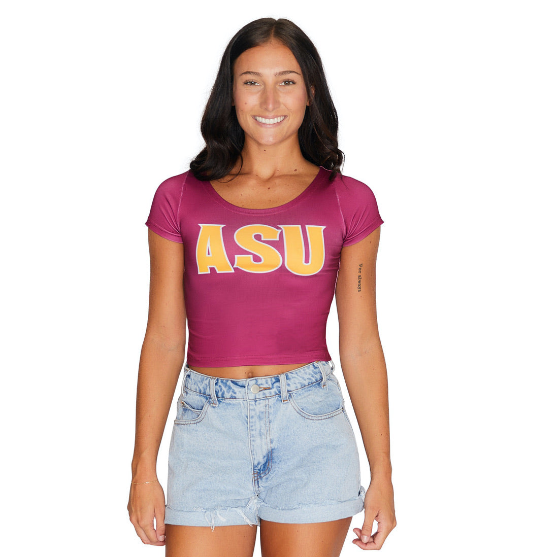 Arizona State ASU Maroon Babydoll Womens Tee Shirt Hoodie, Sweatshirt | CiraTrend.com (Image 1)