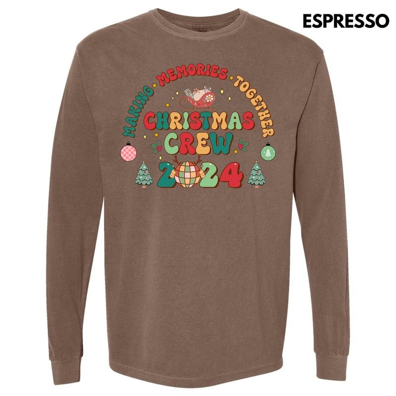 2024 Christmas Crew Long Sleeve Comfort Colors T-Shirt 'NLB' Hoodie, Sweatshirt | CiraTrend.com