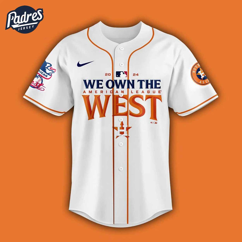 2024 Houston Astros Fanatics Al West Division Champions Baseball Jersey - Padres Jersey Oasis: Elevate Your Baseball Style Game