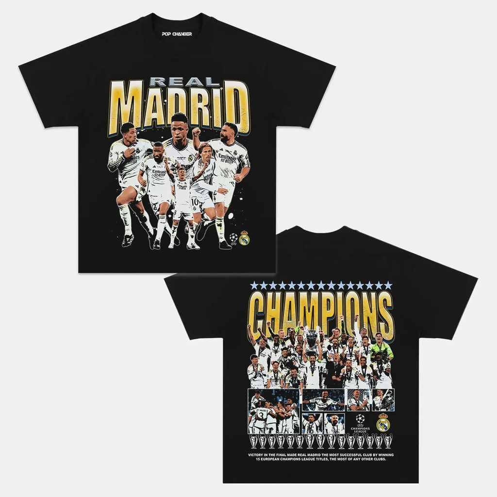 2024 UCL CHAMPS - REAL MADRID TEE Style001