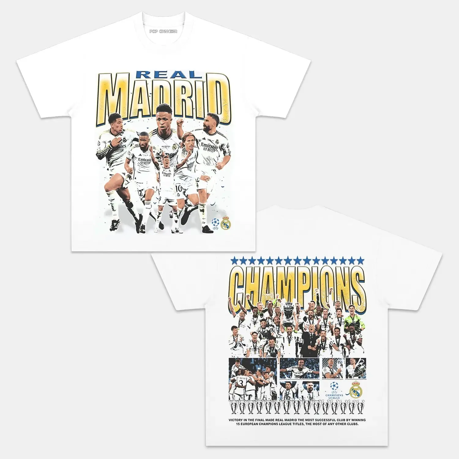 2024 UCL CHAMPS - REAL MADRID TEE Style001