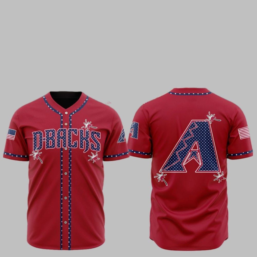 2025 Arizona Diamondbacks Happy Independence Day Baseball Jersey - Grishko.com