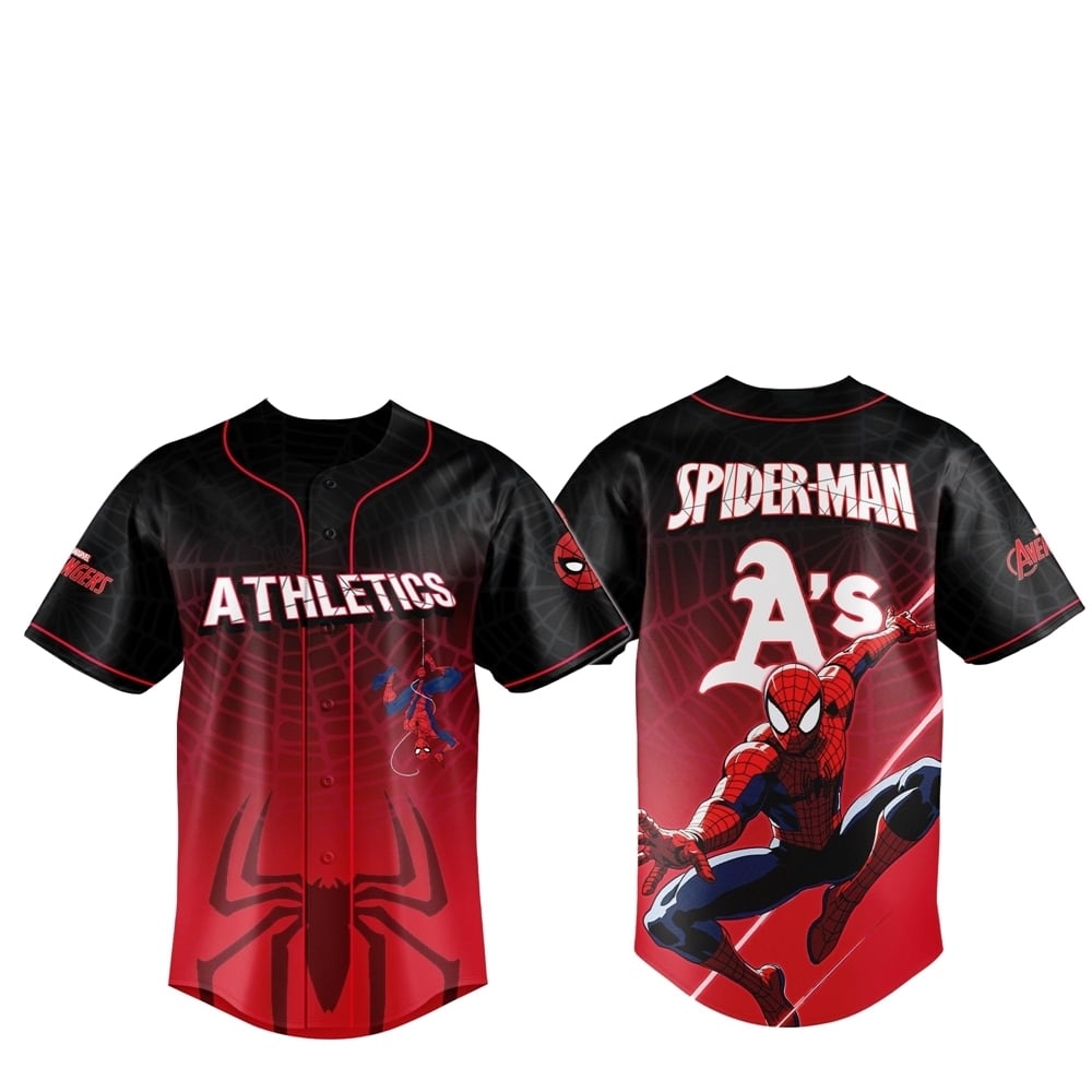 2025 Athletics Spider Man Night Baseball Jersey - Grishko.com