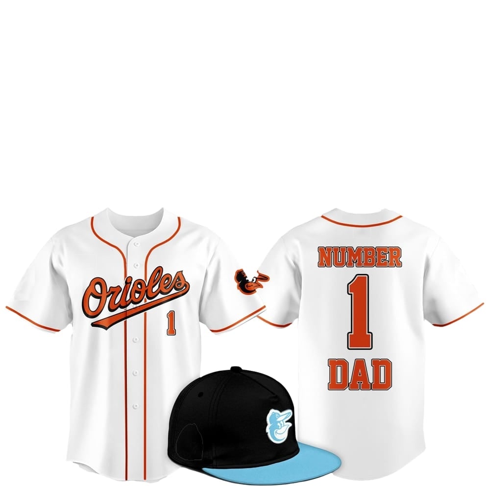 2025 Baltimore Orioles Father Day Number 1 Dad Baseball Jersey - Grishko.com
