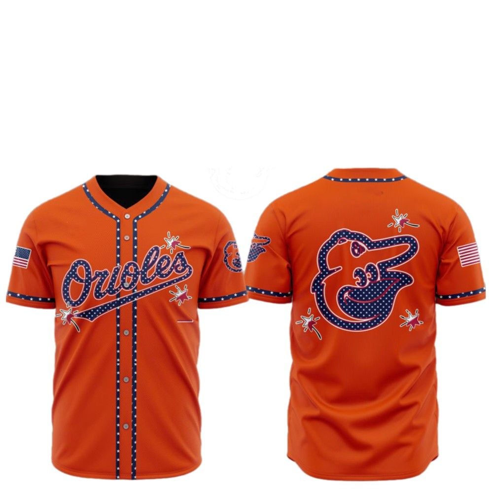 2025 Baltimore Orioles Happy Independence Day Baseball Jersey - Grishko.com