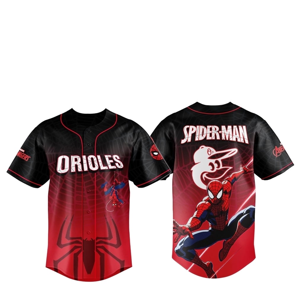 2025 Baltimore Orioles Spider Man Night Baseball Jersey - Grishko.com