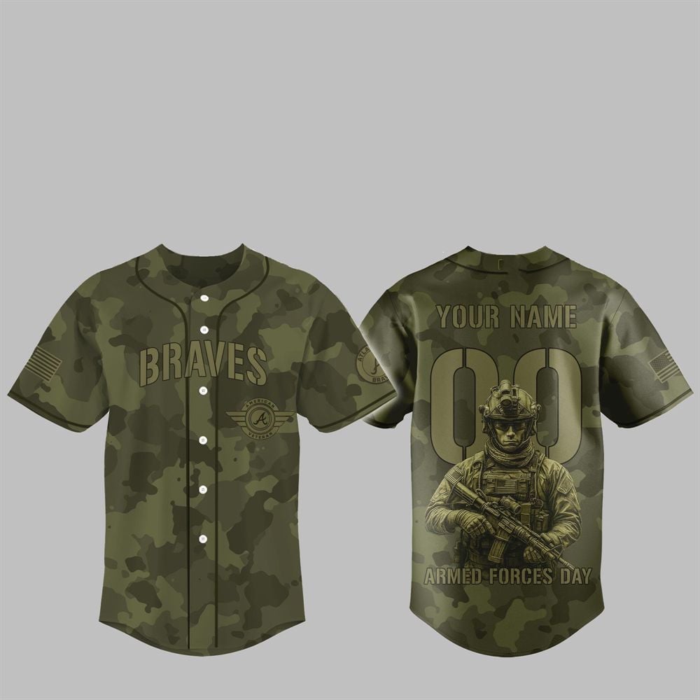2025 Braves Armed Forces Day Night Jersey - Grishko.com