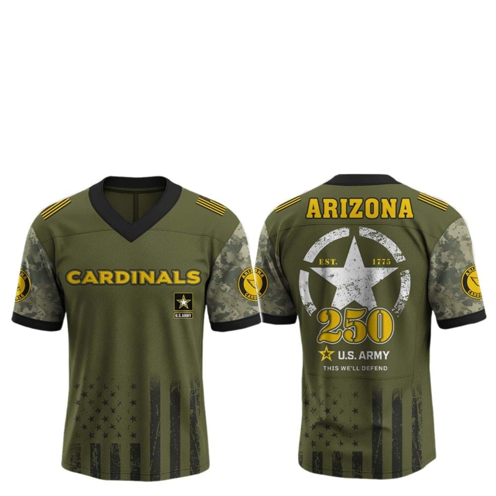 2025 Cardinals 250th Anniversary US Army Jersey - Grishko.com