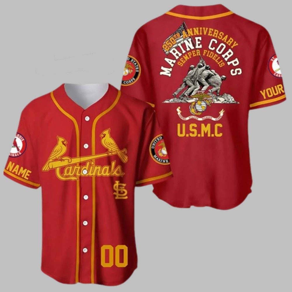 2025 Cardinals 250th Marine Corps Birthday Jersey - Grishko.com